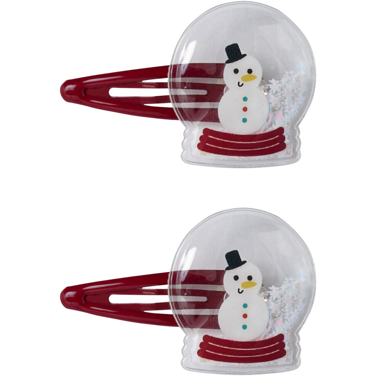 Name It Red Dahlia Snow Globe Nmfrifetti 2-Pak Hairclip