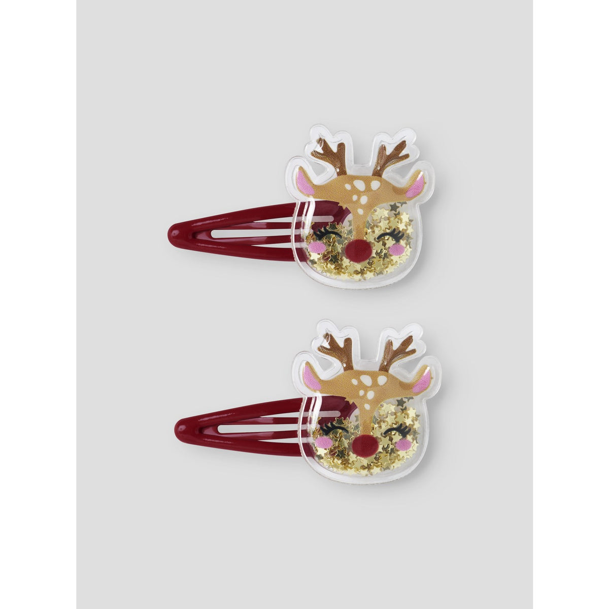 Name It Red Dahlia Reindeer Nmfrifetti 2-Pak Hairclip