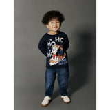 Name It Navy Blazer Nmmsanti Paw Ls Nreg Top Cplg
