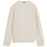 Tommy Hilfiger Ivory Petal Bomuld Cable Sweater