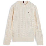 Tommy Hilfiger Ivory Petal Bomuld Cable Sweater
