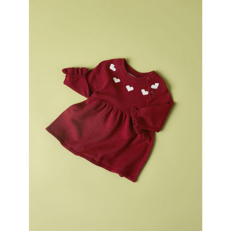 Name It Red Dahlia Nbfrisse Ls Strik Kjole