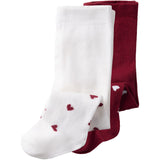 Name It Bright White Red Dhalia Nbfvichristmas 2-Pak Strømpebukser