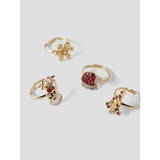 Name It Gold Colour 626 Nkfacc-Omary 4-Pak Ringbox
