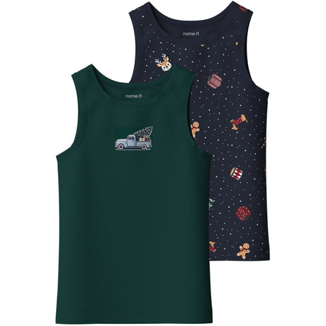 Name It Navy Blazer Nmmvismas 2-Pak Tank Top Giftpack