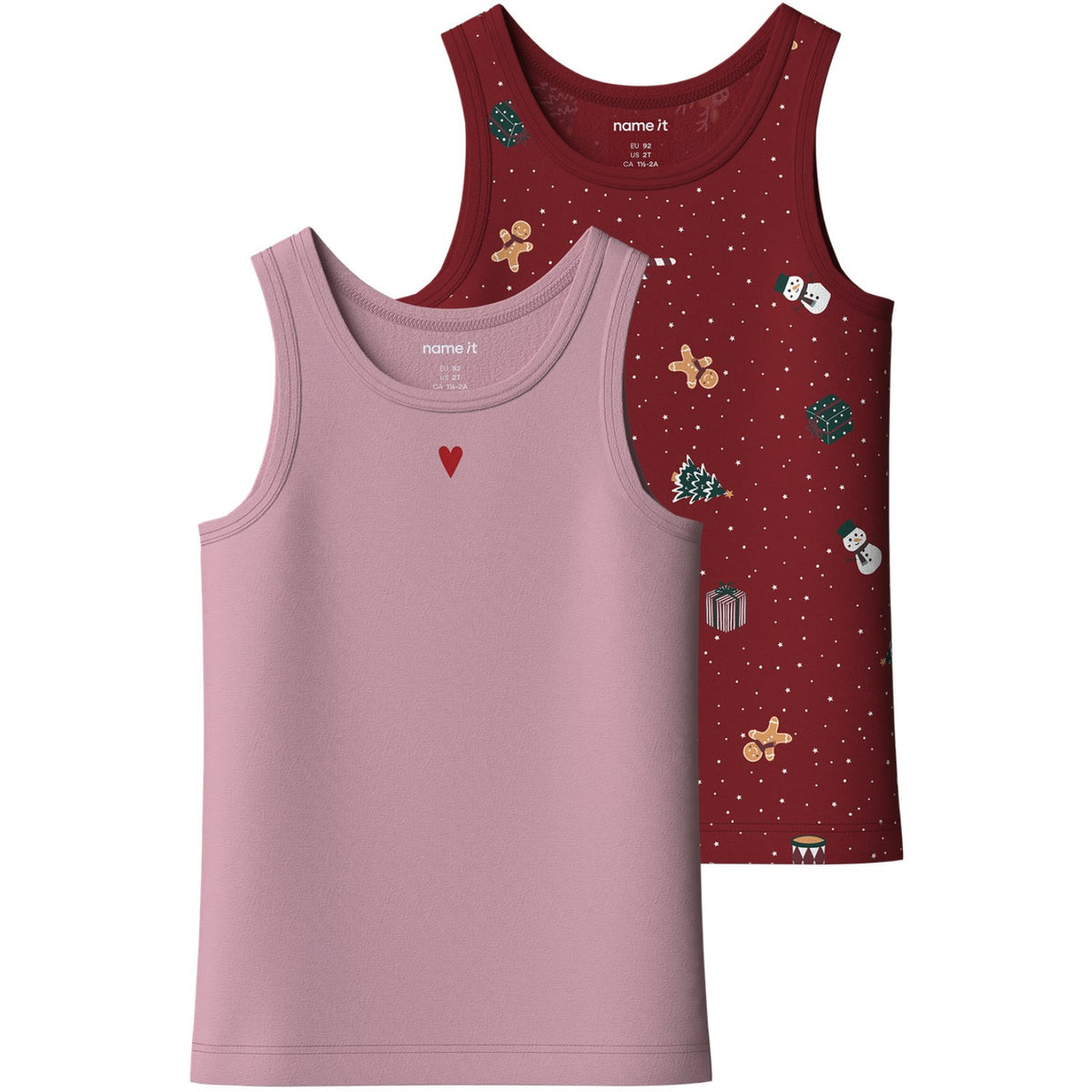 Name It Red Dahlia Nmfvismas 2-Pak Tank Top Giftpack