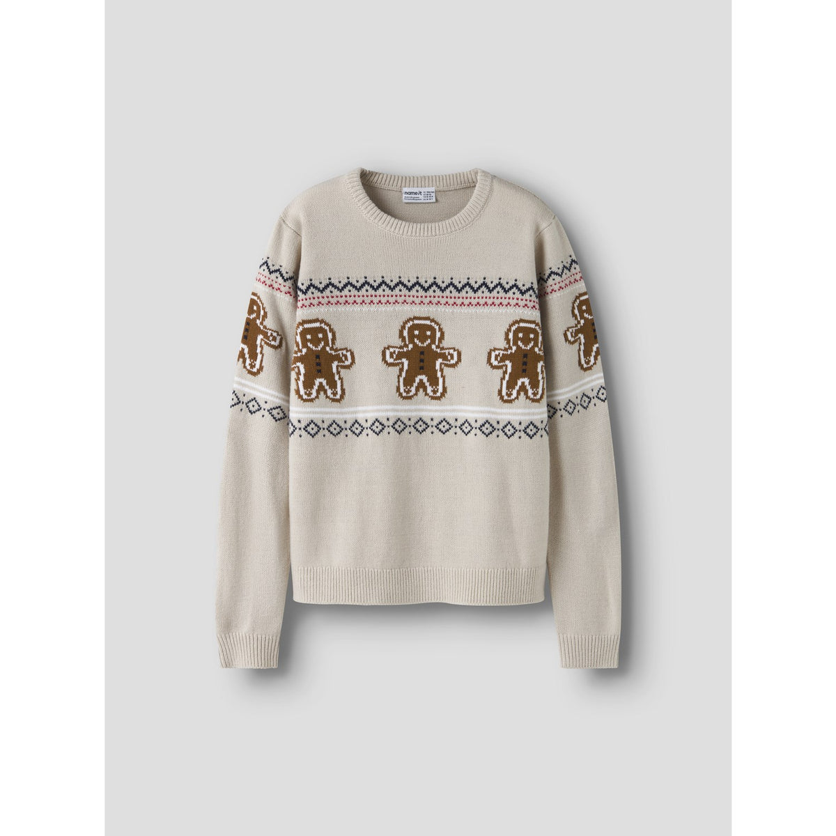 Name It Peyote Melange Nknrismas Ls Strik Cot