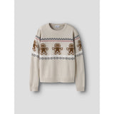 Name It Peyote Melange Nknrismas Ls Strik Cot