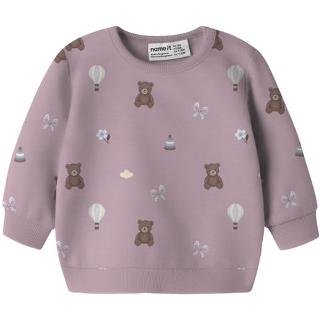 Name It Mauve Shadows Nbfragine Ls Sweat Bru
