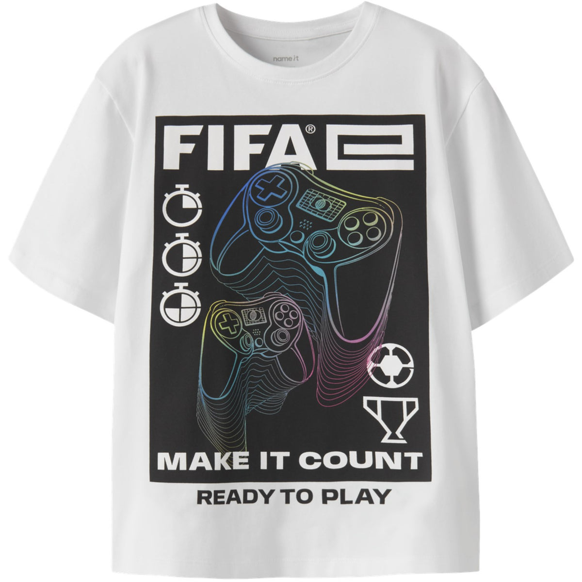 Name It Bright White Nkmollis Fifae Ss Nreg Top Æske Vde
