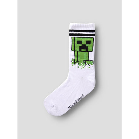 Name It Bright White Nkmnihat Minecraft 3-Pak Strømper Bfu