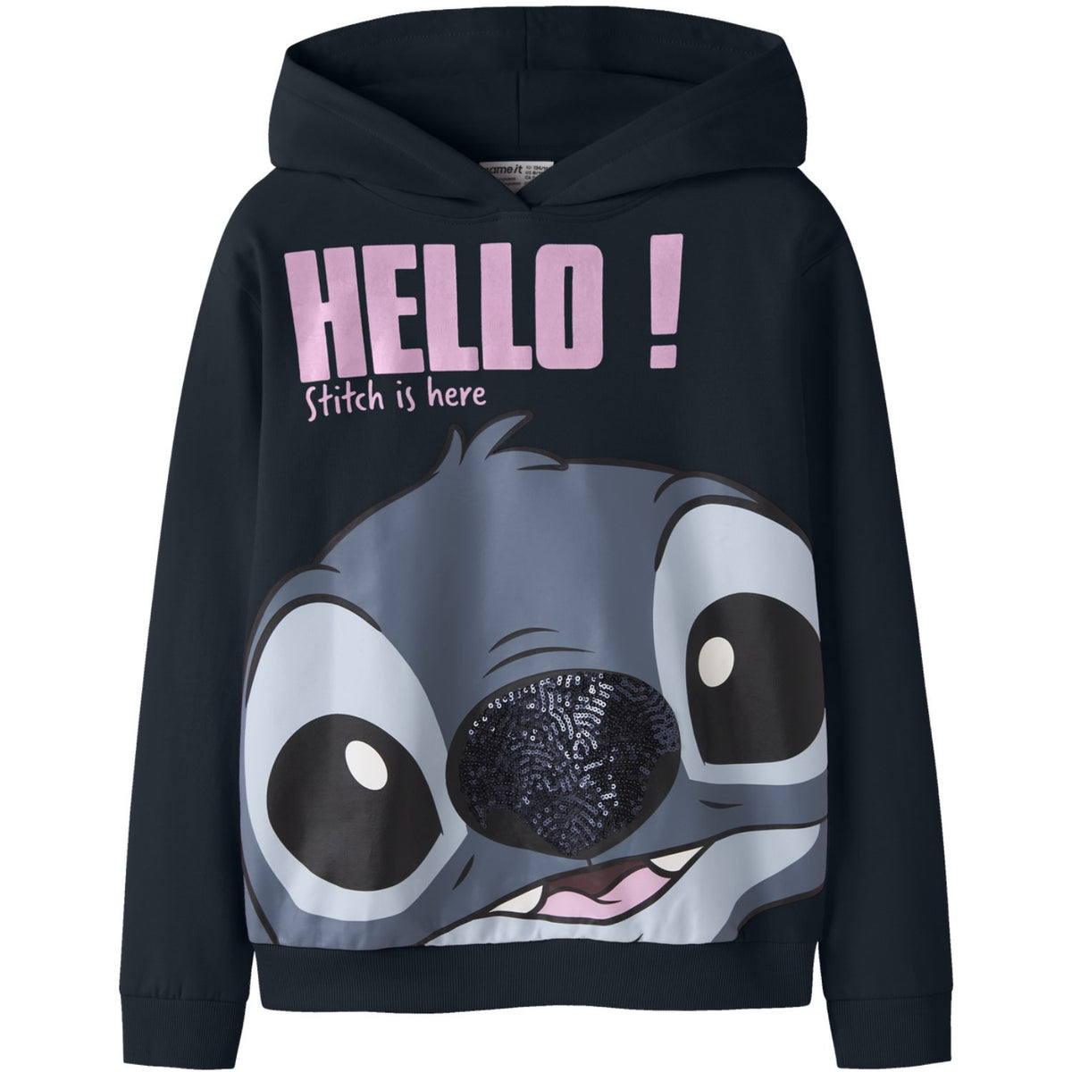 Name It Black Nkfolbana Stitch Rlx Sweat Wh Bru Wdi
