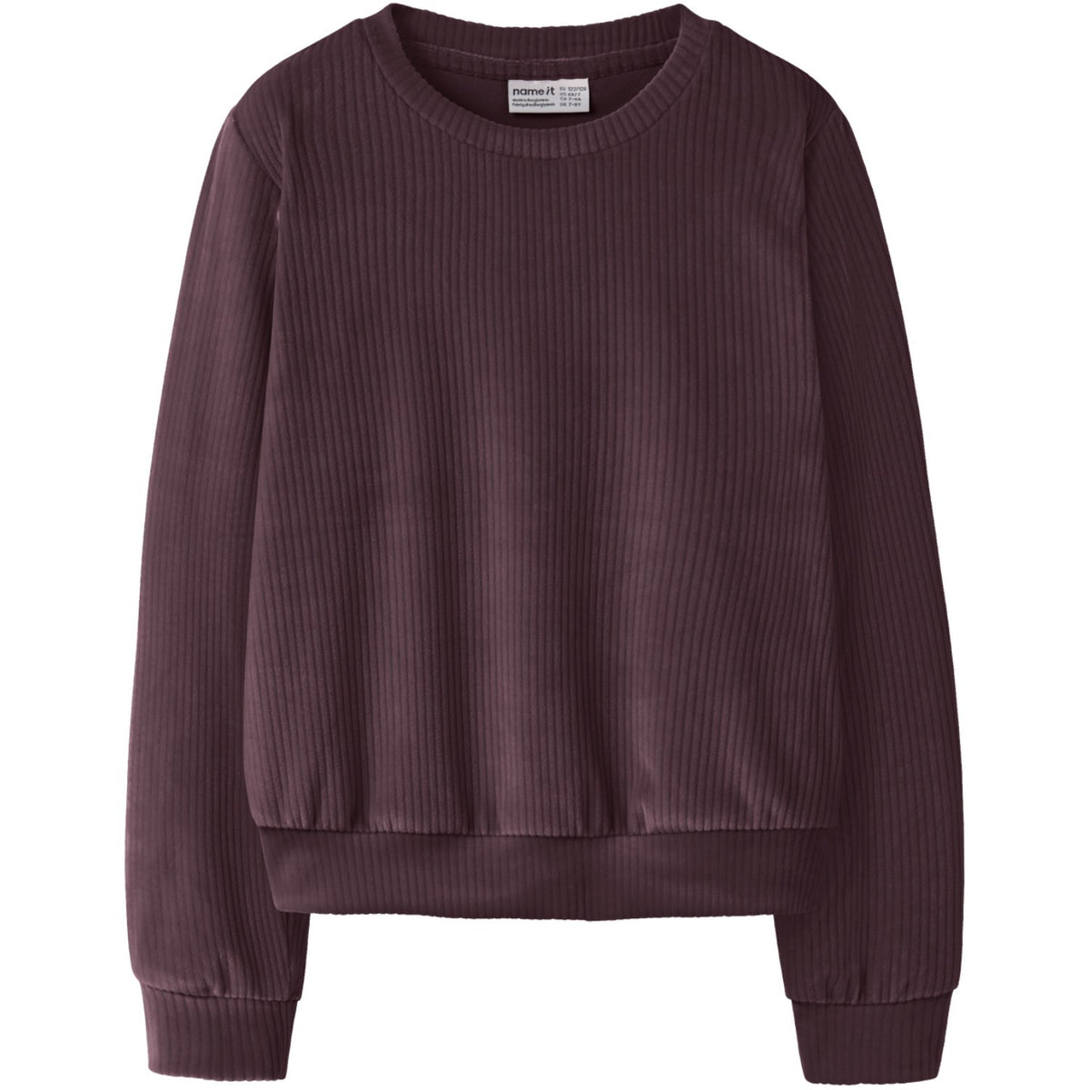 Name It Catawba Grape Nkfveloa Ls Fløjl Kort Top