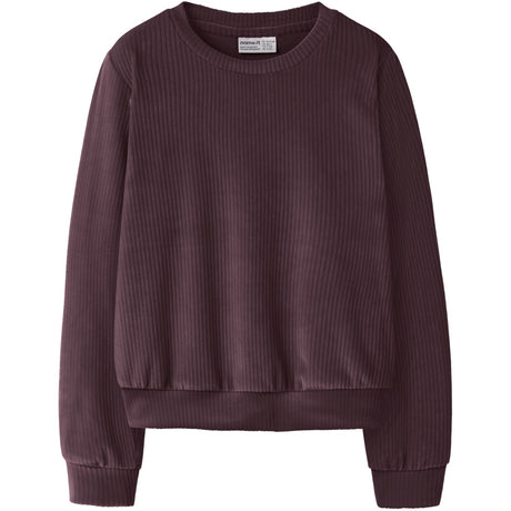 Name It Catawba Grape Nkfveloa Ls Fløjl Kort Top