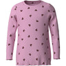 Name It Full Blooming Pink Heart Nkfvemma Glitter Ls Slim Top