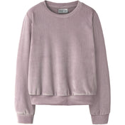 Name It Mauve Shadows Nkfveloa Ls Fløjl Kort Top