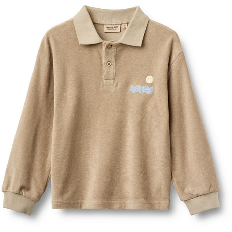 Wheat Sand Stone Terry Polo Skjorte L/S Theodor