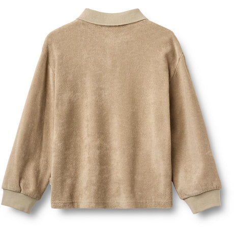 Wheat Sand Stone Terry Polo Skjorte L/S Theodor