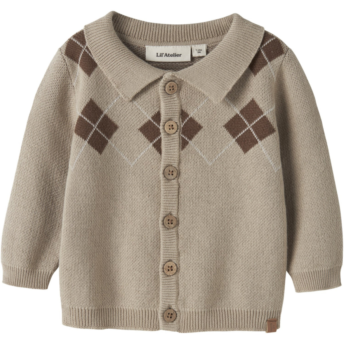 Lil'Atelier White Pepper Nbmronan Ls Strik Polo Card Lil