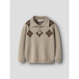 Lil'Atelier White Pepper Nmmronan Ls Strik Polo Lil