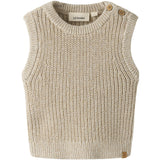 Lil'Atelier White Pepper Melange Nbmrokkos Strik Vest Lil