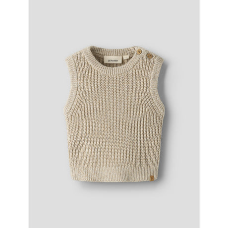 Lil'Atelier White Pepper Melange Nbmrokkos Strik Vest Lil