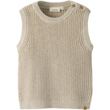 Lil'Atelier White Pepper Melange Nmmrokkos Strik Vest Lil
