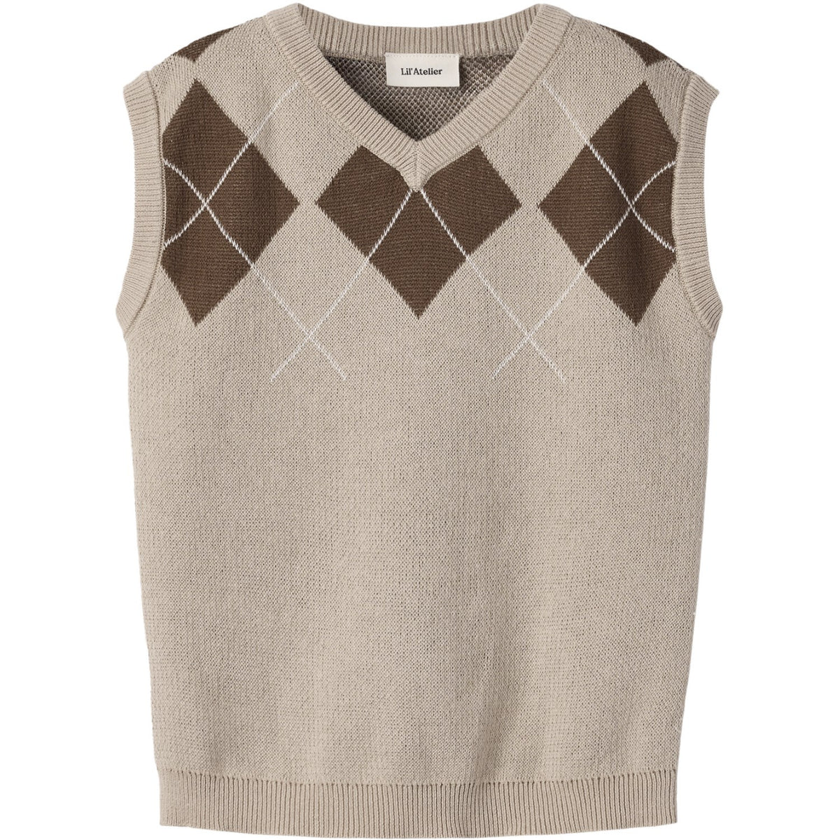 Lil'Atelier White Pepper Nmmronan Strik Vest Lil