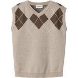 Lil'Atelier White Pepper Nmmronan Strik Vest Lil