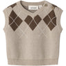Lil'Atelier White Pepper Nbmronan Strik Vest Lil