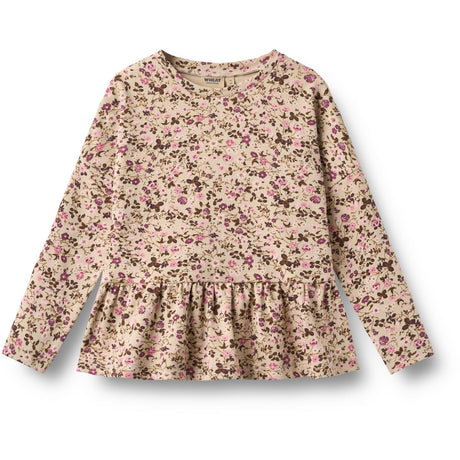 Wheat Soft Sand Flower Wine Bluse Carolina