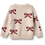 Wheat Eggshell Jacquard Pullover Sløjfe