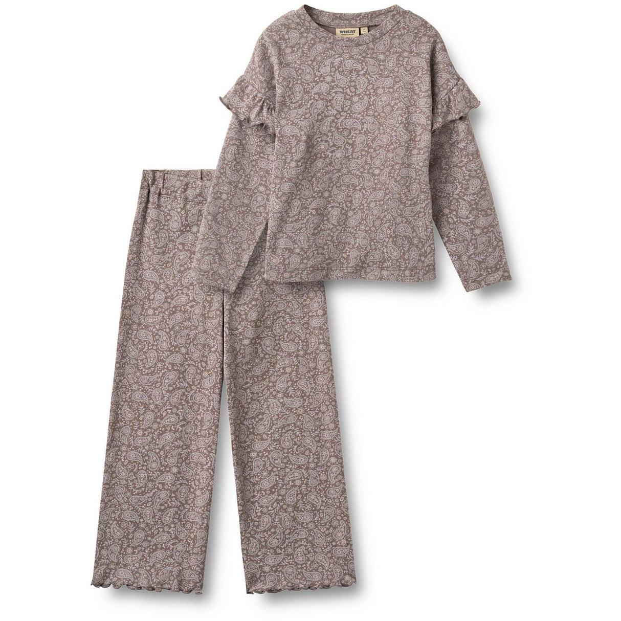 Wheat Purple Plum Paisley Sæt T-Shirt & Trousers Belinda