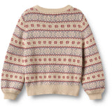 Wheat Offwhite Jacquard Cardigan Vikki