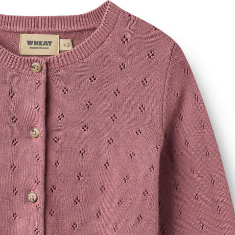 Wheat Warm Lilac Strik Cardigan Maia