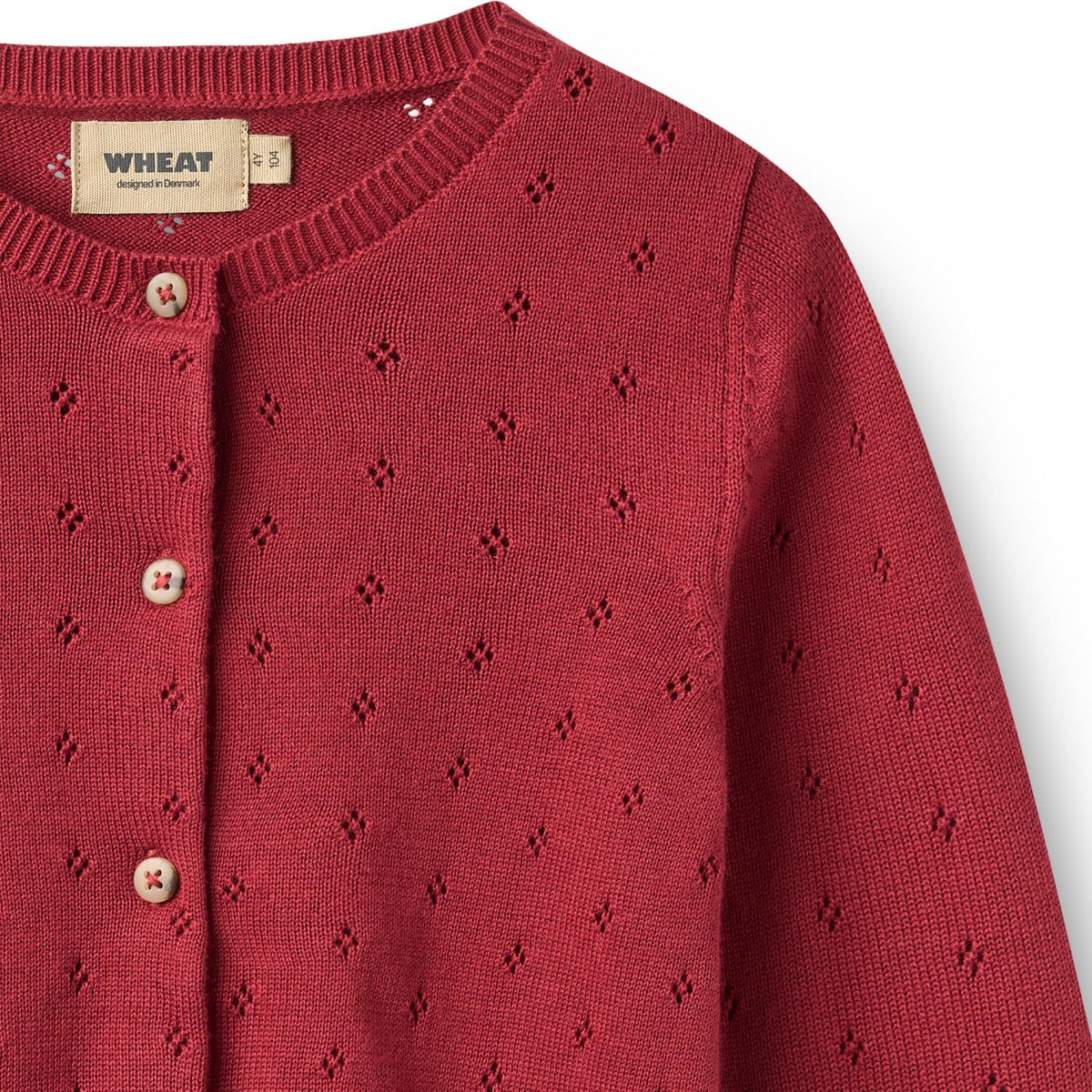 Wheat Red Cherry Strik Cardigan Maia
