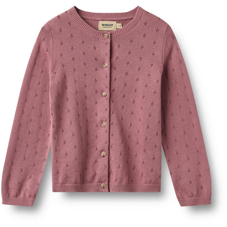 Wheat Warm Lilac Strik Cardigan Maia