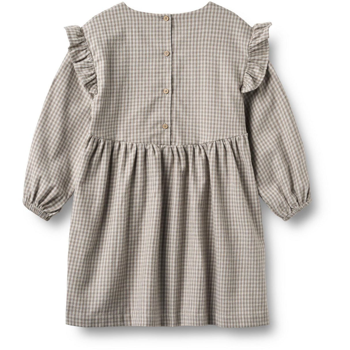 Wheat Greybrown Check Kjole Gro