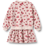 Wheat Almond Peach Bows Sweat Kjole L/S Maggie