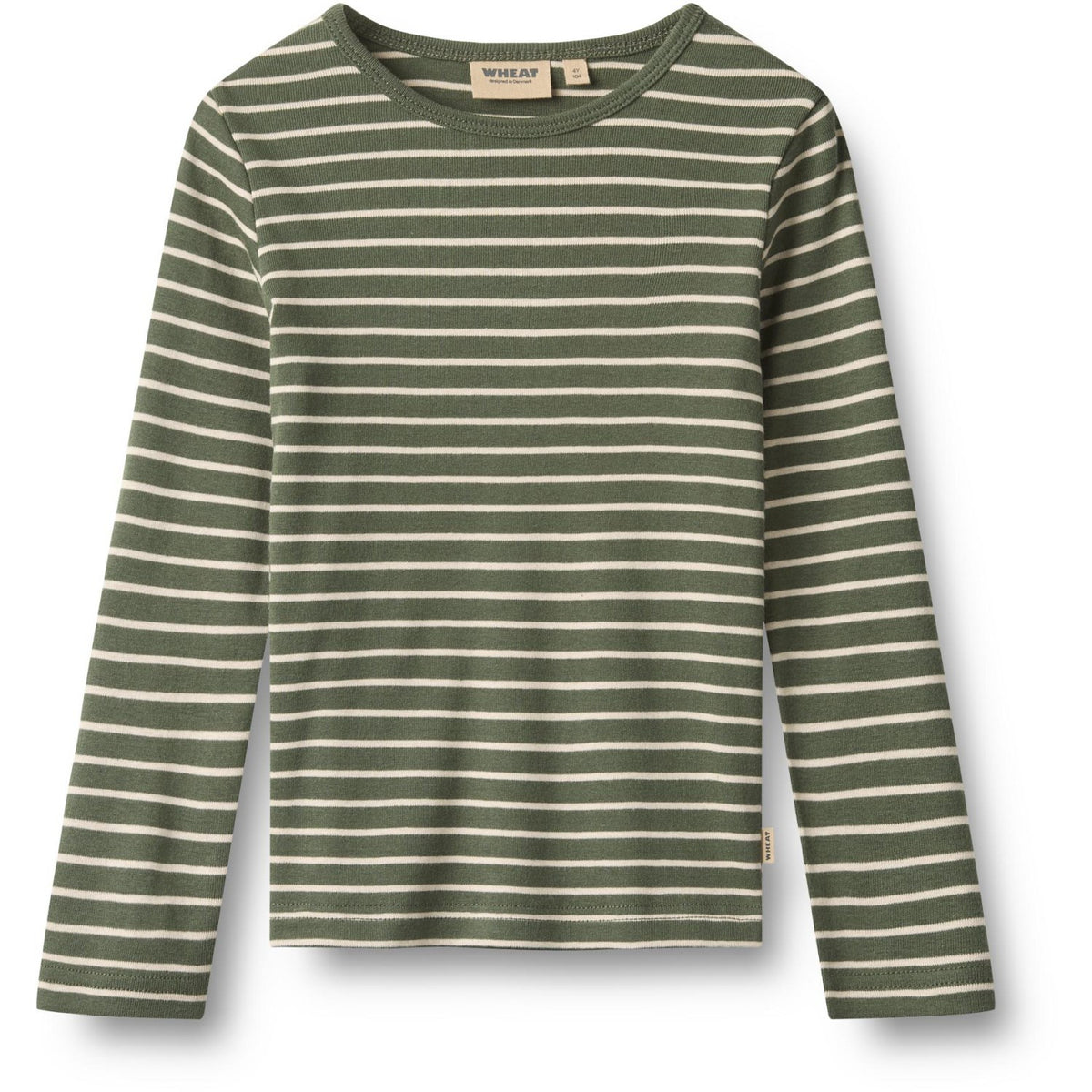 Wheat Dark Green Stripe Bluse Stig