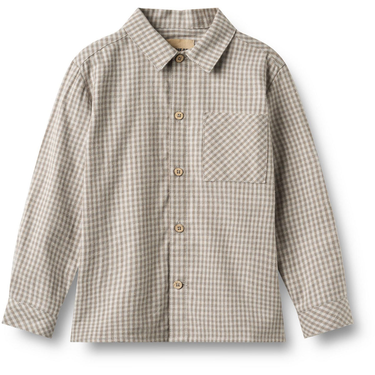 Wheat Greybrown Check Skjorte L/S Oscar