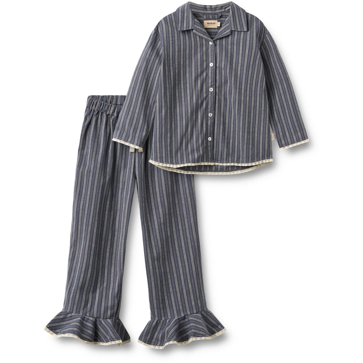 Wheat Blue Holiday Stripe Pyjamas Fie
