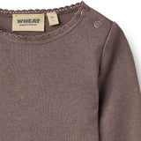 Wheat Plum Truffle Rib Bluse Reese