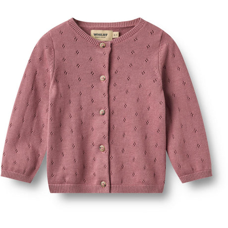 Wheat Warm Lilac Strik Cardigan Maia