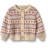 Wheat Offwhite Jacquard Cardigan Vikki