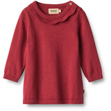 Wheat Red Cherry Strik Kjole L/S Nannie