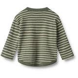 Wheat Dark Green Stripe Bluse Osvald