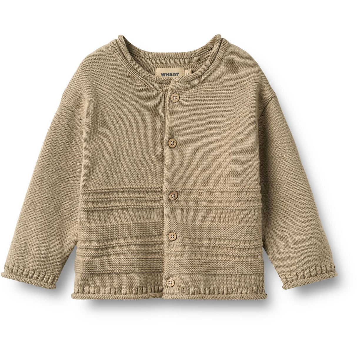 Wheat Gravel Strik Cardigan L/S Gunnar