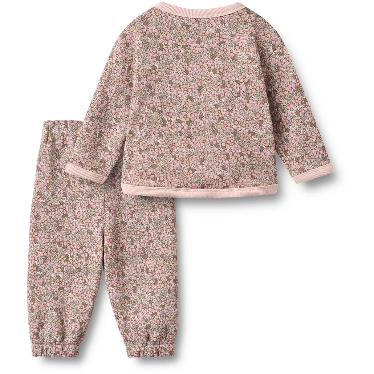 Wheat Rose Brown Flowers Sæt Sweatshirt & Trousers Emery
