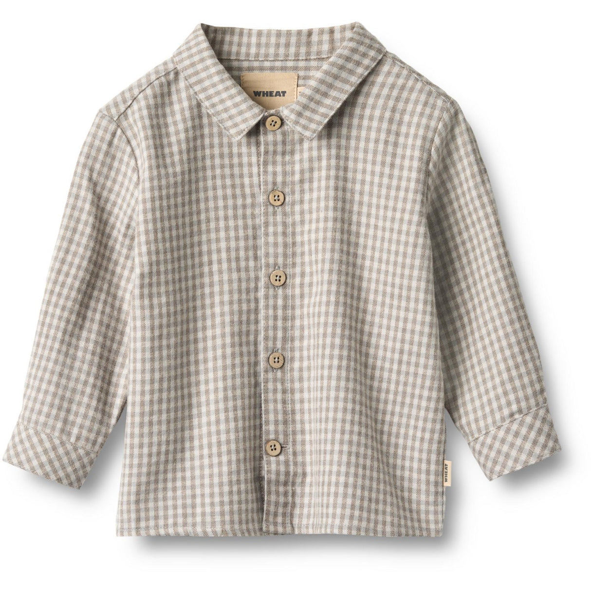 Wheat Greybrown Check Skjorte L/S Oscar